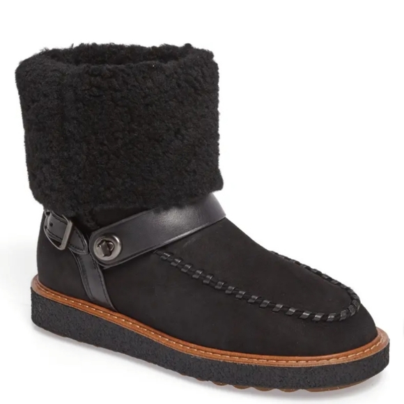 Coach Shoes - NWT Coach ❤$250 Moto Shearling Sheepskin Boots